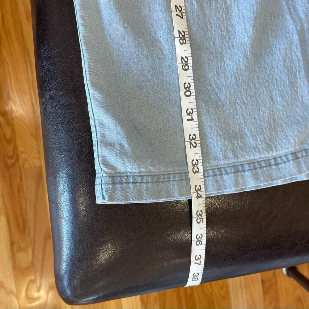 Christopher & Banks chambray denim light wash maxi prairie skirt size 10
